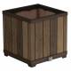 Горщик для рослин Keter Deco square planter Walnut, коричневий
