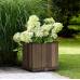 Горщик для квітів Keter Deco square planter Walnut, коричневий