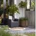 Горщик для квітів Keter Deco square planter Walnut, коричневий