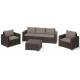 Комплект садових меблів Keter California 3 seater, коричневий