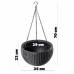 Горщик для рослин Keter Rattan hanging sphere з ланцюжками, антрацит, 8,6 л