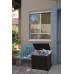Стіл-скриня PROSPERPLAST CUBE RATTAN 208 л, коричневий