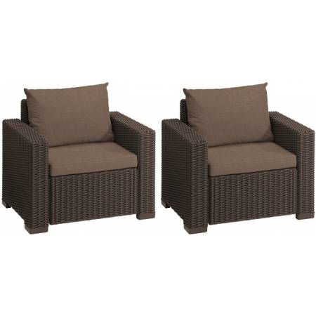 Комплект крісел, 2 шт, Сalifornia chair (x2), тепло-сірий