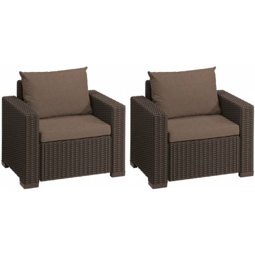 Комплект крісел, 2 шт, Сalifornia chair (x2), тепло-сірий