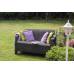 Диван пластиковий садовий Keter Corfu II Love seat, графіт